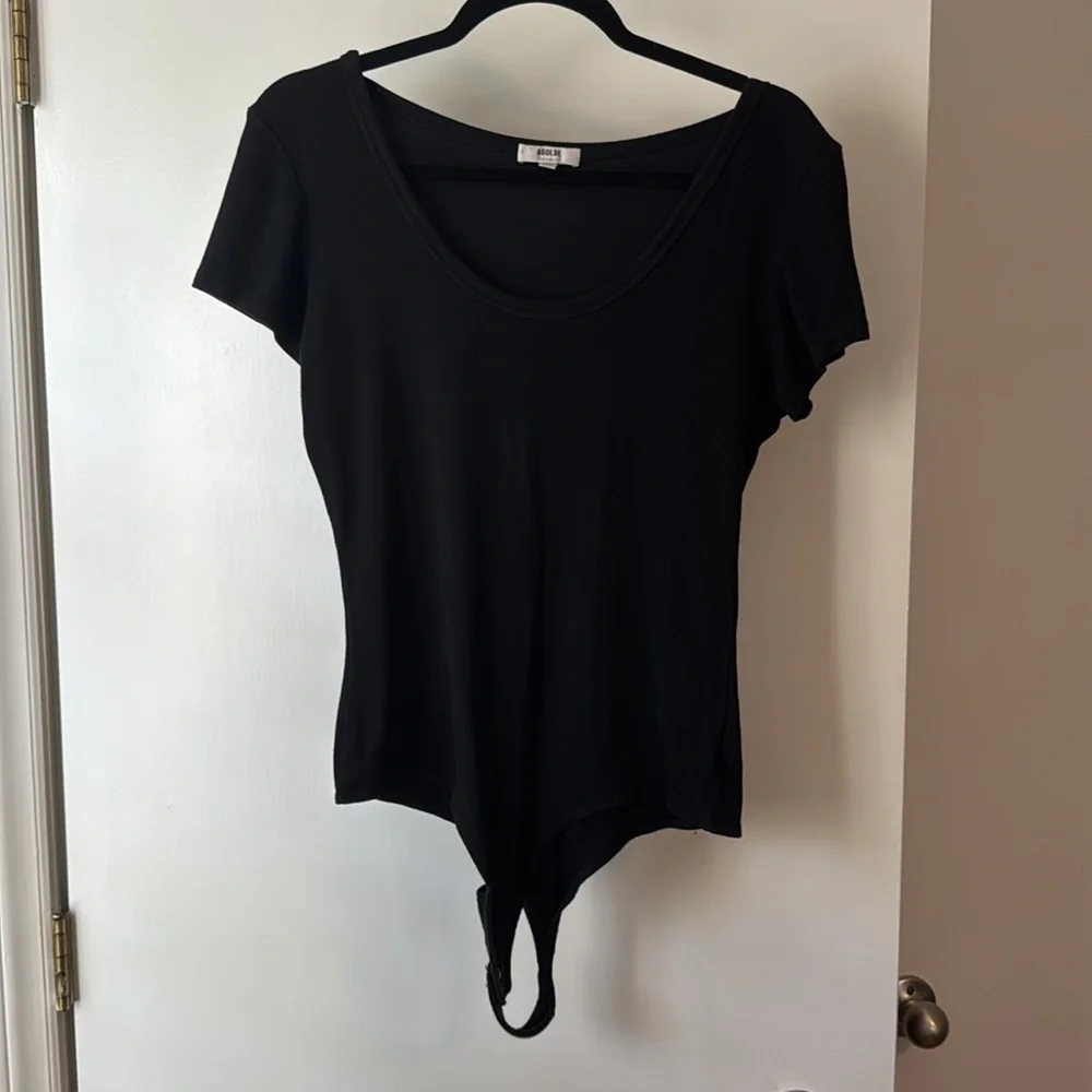 Agolde Ribbed Short Sleeve Ribbed Bodysuit - Picture 3 of 6